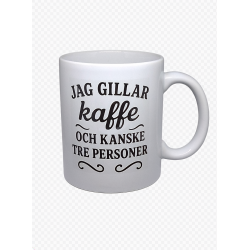 Jag gillar kaffe och kanske tre personer