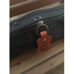 Nyckelring i PU läder med egen text