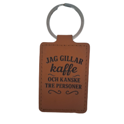 Nyckelring i PU läder, Jag gillar kaffe...