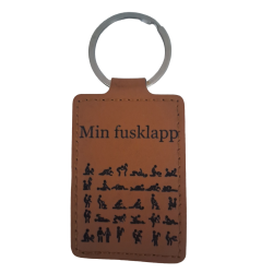 Nyckelring i PU läder, fusklapp