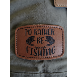 Patch i PU läder m. egen text