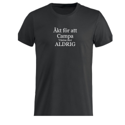 Åkt för att campa, väntas åter, aldrig